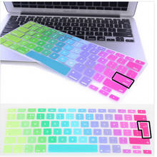 Gradient color rainbow Silicone UK/EU/US layout Keyboard Protector Cover Stickers Film For Macbook Air 13 Pro retina 13 15 17 2024 - buy cheap