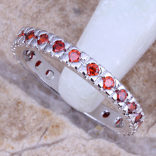 Encantador anillo Chapado en plata roja, tamaño 5 / 6 / 7 / 8 / 9 R0014 2024 - compra barato