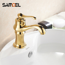 Bathroom Basin Faucets Golden Finish Mixer Taps Single Hole Sink Faucet  WashbasinTorneira Banheiro G1028 2024 - buy cheap