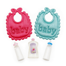 Odoria 1:12 Miniature 5pcs Baby Milk Bottles Bibs Shampoo Set Baby Nursery Home Set Dollhouse Accessories Doll House Decoration 2024 - compre barato