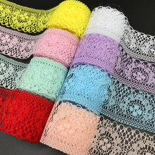 5yards 35mm Lace Ribbon Bilateral Handicrafts Embroidered Lace Fabric Trim Lace Ribbon Decorations DIY Sewing Crafts 2024 - buy cheap