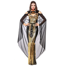 Gold/Black Adult Cosplay Costume Egyptian Queen Fancy Dress Halloween Sexy Costumes For women, Sexy greek Goddess costume, halloween, carnival ,party, club, Cosplay etc. 2024 - buy cheap