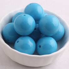 Kwoi vita  Aqua  Color Chunky 20MM 100pcs Acrylic Solid Bubble Gumball Beads for  Kids Necklace Jewelry 2024 - buy cheap