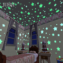 Pegatinas de brillo en la oscuridad 3D cielo estrellado colorido luminoso estrella fluorescente luz de noche interruptor de pared para niños habitación 2024 - compra barato