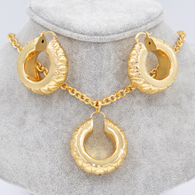 Sunny Jewelry Big Copper Hoop Women Maxi Dubai Jewelry Set Earrings Pendant Round Water Drop For Party Wedding Gift High Quality 2024 - buy cheap