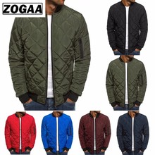 Мужская Осенняя повседневная куртка ZOGAA 2021 парки в клетку ветровка пальто зимняя одежда куртки на молнии мужская одежда зимняя куртка 2024 - купить недорого