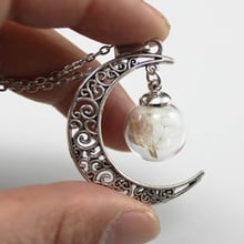 3PCS 16MM Ball Moon Dandelion Seed Necklace Glass Wish Bottle Necklaces & Pendants Unisex Jewelry 2024 - buy cheap