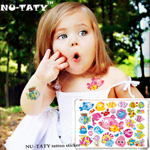 NU-TATY 10PCS/lot Cartoon Fish Child Temporary Body Art Flash Tattoo Sticker 10*17cm Waterproof Henna Tatoo Styling Tattoo 2024 - buy cheap