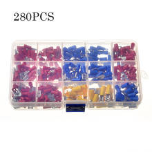 280Pcs Assorted Crimp Terminals Insulated Spade Crimp Terminal Butt Cold-Pressure Connectors Set Electrical Wire Connectors 2024 - buy cheap