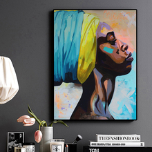 Contemplador de pintura a óleo retrato africano americano tela cartazes e impressões arte escandinavo arte de parede para sala de estar 2024 - compre barato