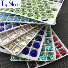 Topstone-strass para costura, cristais de pedras, cores variadas, para vestido, roupa, artesanato 2024 - compre barato