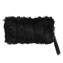 High Imitation Fur Women Evening Clutch Bag Solid Small Flap Handbag Fashion Winter Portable Plush Mini Handbag 2024 - buy cheap