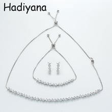 Hadiyana-DISEÑO ASOMBROSO de zirconia cúbica, accesorios de boda de compromiso nupcial de cuatro piezas, regalo de San Valentín, TZ8062 2024 - compra barato