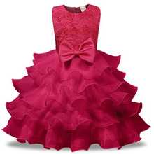 Новинка, детское свадебвечерние платье для девочек 1-8 лет, нарядное платье для девочек, Детский костюм с цветочным принтом для новогодней вечеринки, одежда принцессы для девочек 2024 - купить недорого