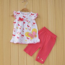 Clearance-2Pcs Newborn Infant Baby Girls Clothing Sets Cotton Print Summer Suit Baby Sets Girl Clothes New 2024 - buy cheap