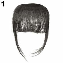 Fashion Women Girl Thin Straight Clip on Front Fringe Bangs Hair Extension 2024 - buy cheap