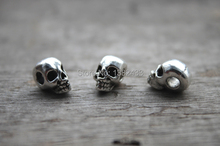 15pcs--Skull Beads, Antique Tibetan silver Head skull bead Charm pendant, Day of the Dead 15x9X8mm 2024 - buy cheap