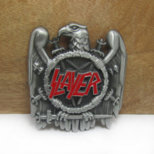 BuckleClub цинковый сплав SLAYER музыкальный ремень с пряжкой для джинсов Подарочный ремень пряжка FP-02905-1 Оловянная отделка 4 см ширина петли Прямая поставка 2024 - купить недорого