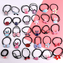 10pcs/lot WholeSale Girls Hair Band Colorful Cute Elastic Rubber Bands Kids Hair Ropes  Acrylic Holder Tie Gums Hair Accessories 2024 - buy cheap