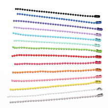 REGELIN-cadenas de bolas de colores para fabricación de joyas, 50 unidades por lote, 12CM de longitud, se adapta a llavero, muñecas, etiqueta de mano 2024 - compra barato