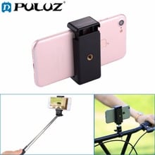 PULUZ Selfie Sticks Tripod Mount Phone Clamp with 1/4 inch Screw Hole for iPhone, Samsung, HTC, Sony, LG and other SmartPhones 2024 - buy cheap