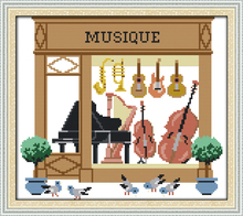 Musique cross stitch kit cartoon 14ct 11ct count print canvas stitching embroidery DIY handmade needlework 2024 - buy cheap