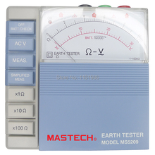 Mastech-ponteiro analógico ms5209, medidor de resistência do solo, de baixa potência, 10ohm a 1000ohm, medidor de resistência da terra 2024 - compre barato