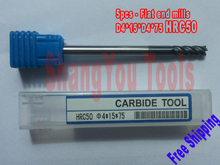 5pcs 4mm Four Flutes(long) Spiral Bit Milling Tools Carbide CNC Endmill Router Bits HRC50 D4*15*D4*75 2024 - buy cheap