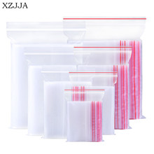 XZJJA 100Pcs/Pack Transparent Zip Lock Plastic Bags Reclosable Cereal/Jewelry/Food Ziplock Bags Gadget Organizer Storage Bags 2024 - buy cheap