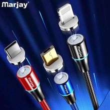 Marjay-Cable USB magnético 3A de carga rápida, Cable USB tipo C, cargador magnético, Cable Micro USB de carga de datos para Iphone X, Samsung S10 2024 - compra barato