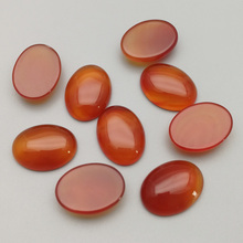 Fashion 15x20mm red onyx Oval CAB CABOCHON natural carnelian stone beads for Jewelry Accessories wholesale 20pcs free shipping 2024 - buy cheap