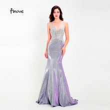 Finove-Vestido largo reflectante con espalda descubierta para mujer, Vestido de fiesta de graduación, elegante, Sexy, estilo de fiesta, 2020 2024 - compra barato