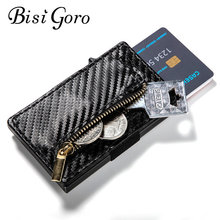 BISI GORO 2019 New Arrival Credit Card Holder Business Single Box Card Wallet Card Case RFID Blocking Purses dropshipping 2024 - buy cheap