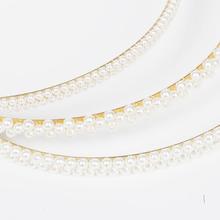 2019 New Fashion Alloy Imitation Pearl Beaded Headband Hair Hoop  For Women Girls Temperament Hairgirps Hair Accessories 2024 - buy cheap