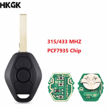 3 Button Key Remote  Replacement Car Key For BMW EWS X3 X5 Z3 Z4 1/3/5/7 Series ID44/PCF7935 Chip 315mhz/433mhz 2024 - buy cheap