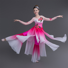 Chinese hanfu female classical dance costumes elegant fan dance national dance costumes Yangko clothing 2024 - buy cheap