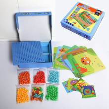 3D Puzzle de Unhas de Cogumelo para Crianças, Quebra-cabeças, Pegboard Mosaico Criativo, Brinquedo Educativo Montessori, Art Sketchpad 2024 - compre barato