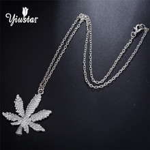 yiustar Lovely Big Maple Leaf Long Necklace Chain Tassel Pendant Necklace Women Sweater necklace Bijoux Gifts choker necklace 2024 - buy cheap