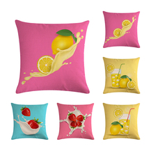 Fruit Pattern Pillow Cover Cartoon Lemon Strawberry Home Decor Cushions Cover Decorative Throw Pillowcase for Gift ZY658 2024 - buy cheap