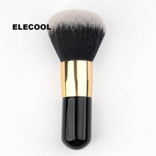 ELECOOL Black Gold Chubby Pie Makeup Brushes Blush Contour Foundation Powder Brush with Wood Handle Cosmetic Makeup Tools 2024 - buy cheap
