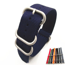 1PCS 20MM 22MM 24MM Nato Straps Bead Blast Stainless Steel Heavy Dull Polish Nylon Strap Watch Bands Watch Straps -NS0112 2024 - buy cheap