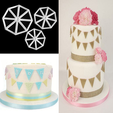 3pcs/set 3D Flag Shape Cookie Cutter Fondant Cake Decorating Cake Baking Mold Kitchen Baking Tool Cake Decor 2024 - buy cheap