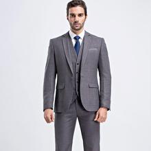 Traje de negocios a rayas para hombre, chaqueta, chaleco y pantalones, traje de esmoquín para boda, Primavera, 2019 2024 - compra barato