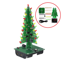 Three-Dimensional 3D Christmas Tree LED DIY Kit Red/Green/Yellow LED Flash Circuit diy electronic set Electronic Fun Suite 2024 - buy cheap