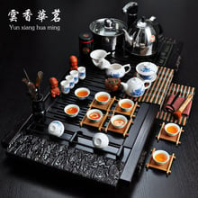 Ceramic tea set special set of Kung Fu tea three or four in one electromagnetic oven tray wood tea 2024 - buy cheap