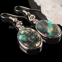 Free Shipping Beautiful jewelry  New Zealand Abalone Shell  Oval Women Dangle Earrings MC2252 2024 - buy cheap