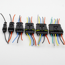 Conector eléctrico impermeable para coche, 1/2/3/4/5/6 Pines, con Cable Eléctrico, arnés de cables para camión, 10 set/lote 2024 - compra barato
