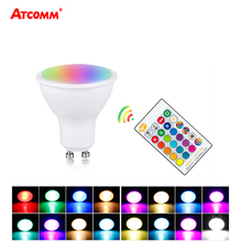 10W RGBW Ampoule LED GU10 Spotlight Bulb 85-265V Dimmable Remote GU5.3 Multi Colors + White LED Light Emitting Diode Bombillas 2024 - buy cheap
