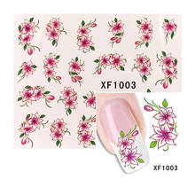 1 Sheet Watermark Beauty Sexy DIY Nail Art Water Transfer Stickers Flower with Butterfly Tips Decals Nail Tools 2024 - buy cheap