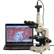 veterinary offices-AmScope Supplies 40X-2000X 3W LED Siedentopf Trinocular Compound Microscope + 10MP USB Camera 2024 - buy cheap